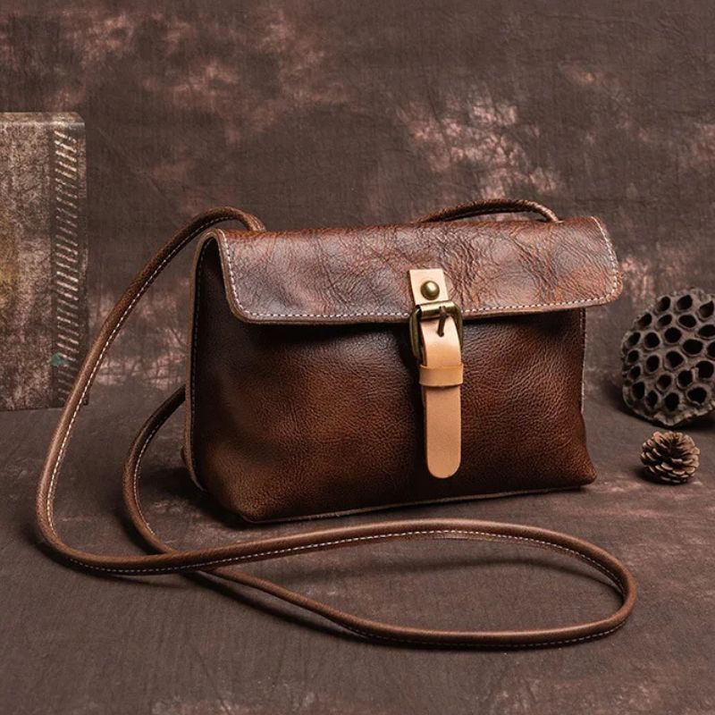 Vintage Genuine Leather Crossbody Bag for Women