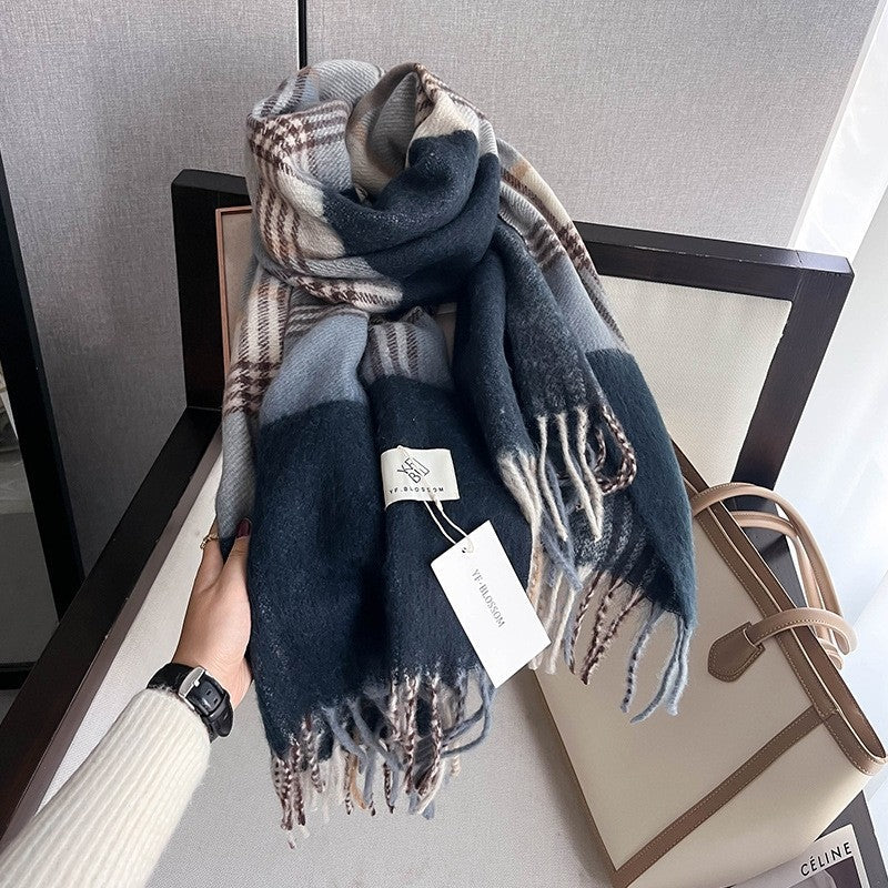 Colorful Printed Fringed Scarf