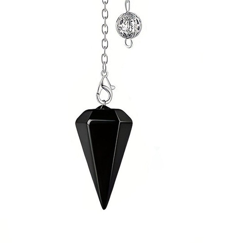 Hexagonal Faceted Cone Pendant Necklace