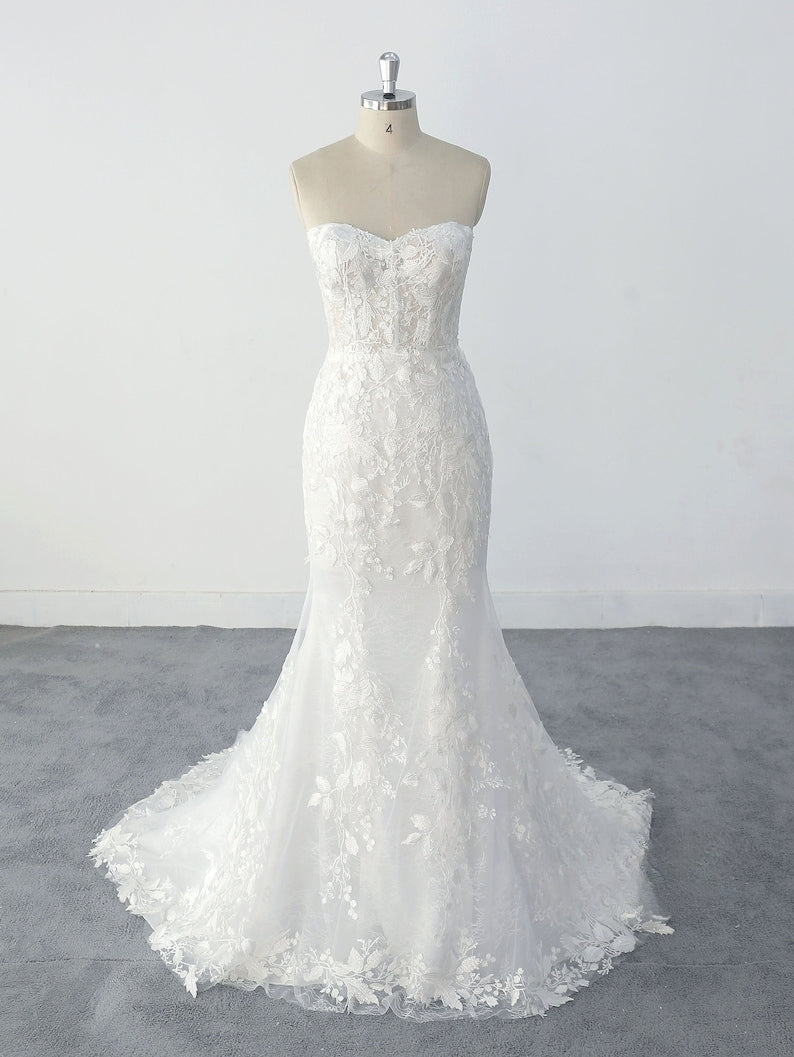 Sexy Mermaid Lace Bridal Gown Wedding Dress