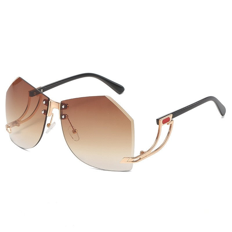 Fashion Frameless Hollow Irregular Sunglasses