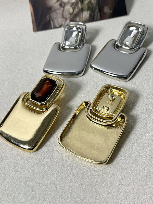 Geometric Shiny Earrings Accessories