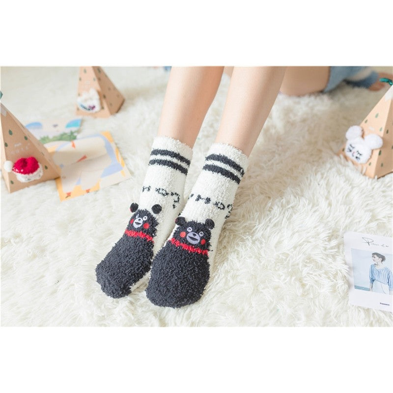 Cat Fox Deer Zebra Santa Snowman Mid-Calf Socks