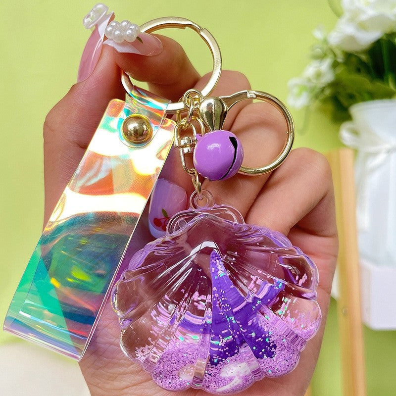 Creative Acrylic Starfish Shell Keychain Pendant