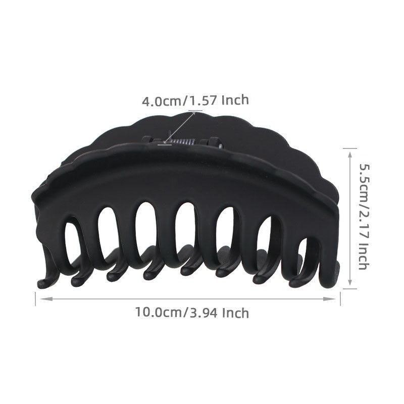 Frosted Large Solid Hair Claw Clip