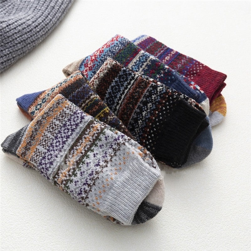 Striped Breathable Casual Soft Wear-Resisting Sock(A Set Of Five Pairs)