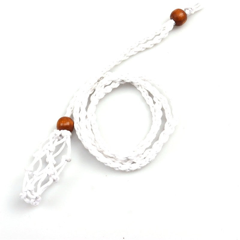 Adjustable Braided Wax Cord Pendant Necklace