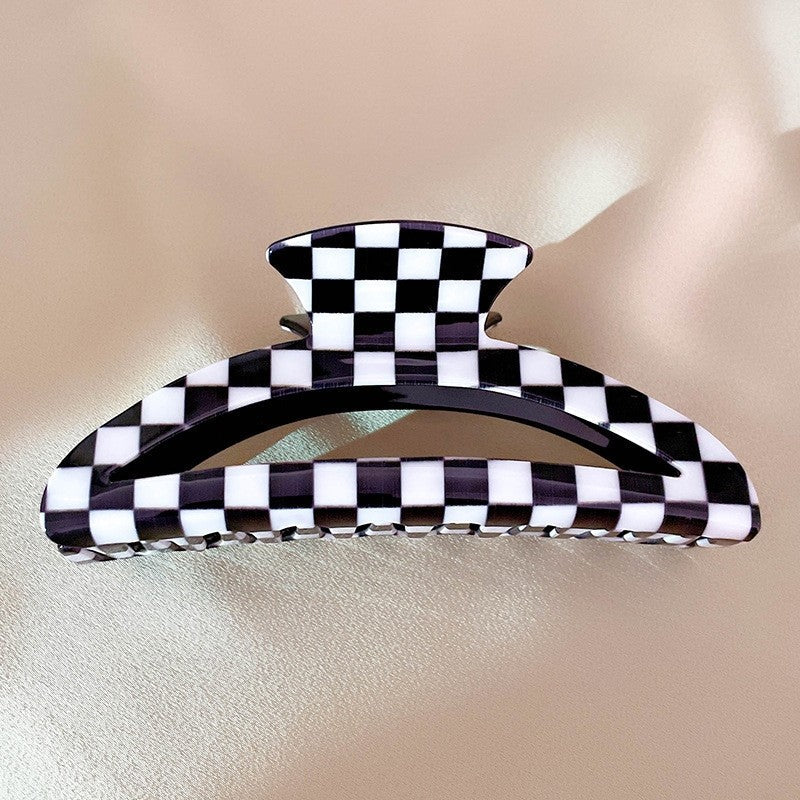Fashion Checkerboard Houndstooth Hair Claw Clip