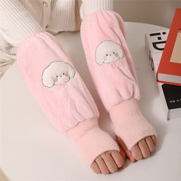 Embroidered Sleeve Cuffs And Gloves Combined Sleeve Covers