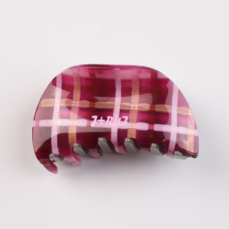 Color Block Checkerboard Hair Claw Clip