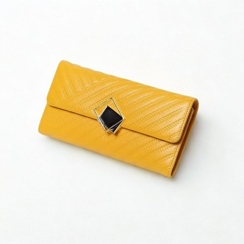 Large Capacity Leather Women's Wallet - Long Hand-Held Phone Holder