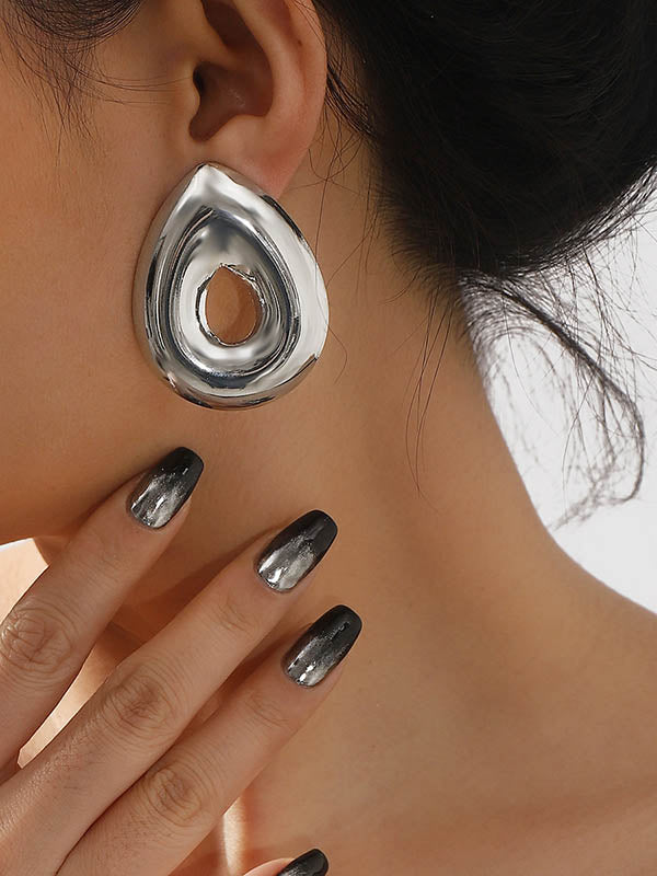 Geometric Hollow Drop Earrings