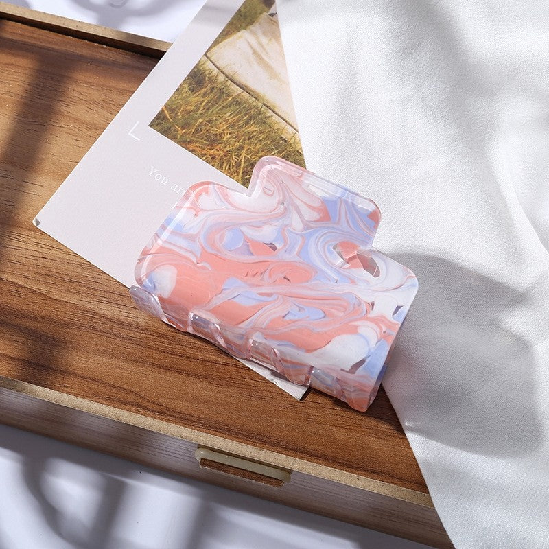 Vintage Pearlescent Acrylic Hair Claw Clip