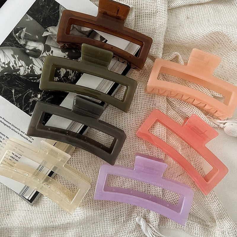 Large Jelly Color Hair Claw Clip
