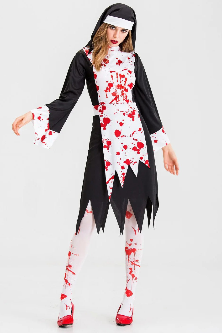 Bloody Zombie Nun Halloween Costume