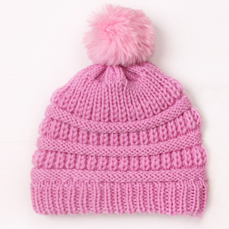 Baby's Pom Pom Knitted Hat