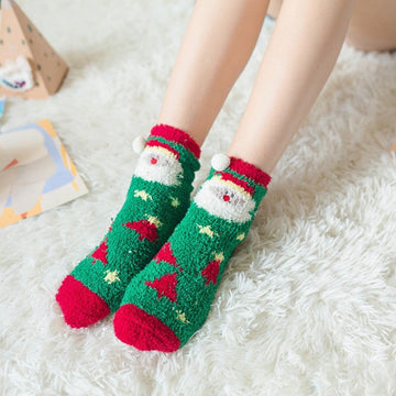 Cat Fox Deer Zebra Santa Snowman Mid-Calf Socks