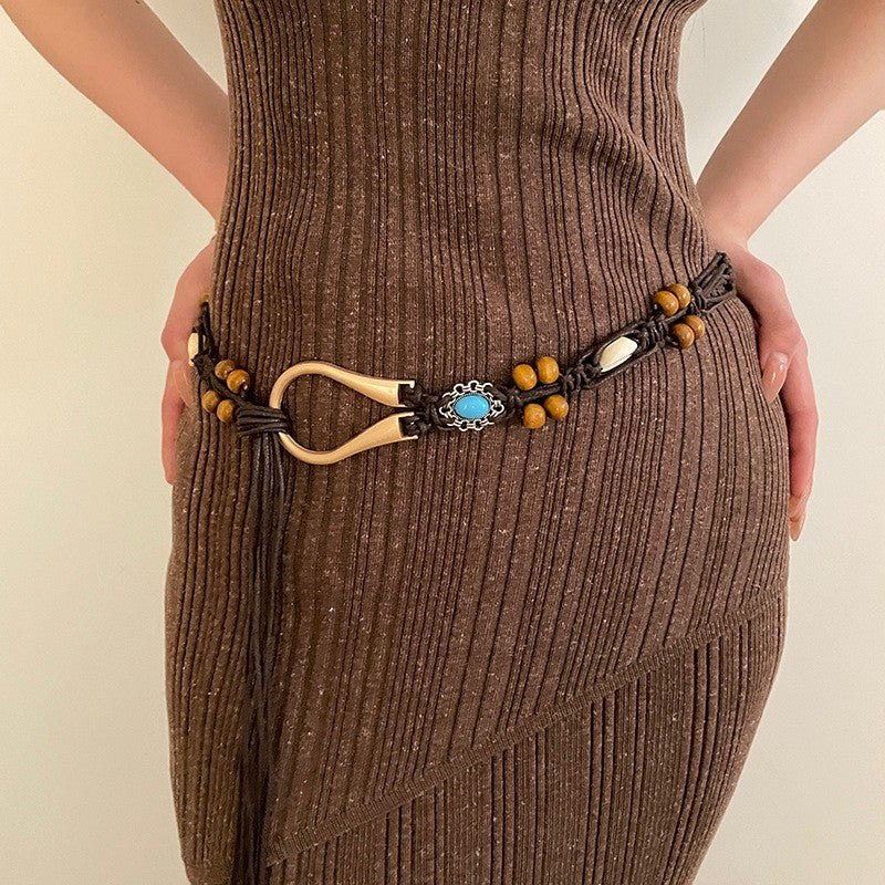 Versatile Woven Long Belt