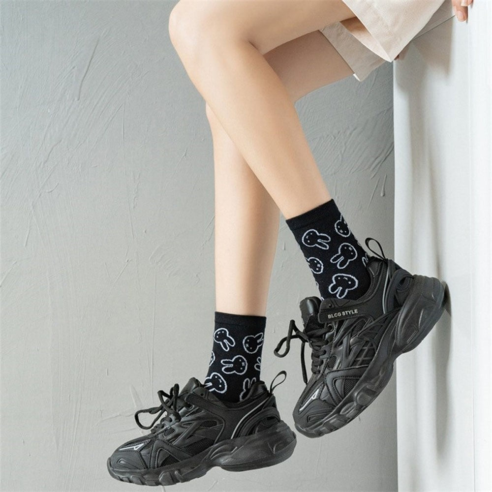 Cute Cartoon Rabbit Simple Cotton Socks