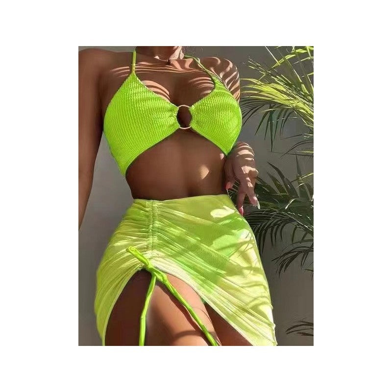New Bikini Set Women's Solid Color Swimwear