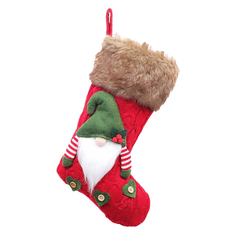 Knitted Faceless Big Christmas Candy Socks Decoration Pendant