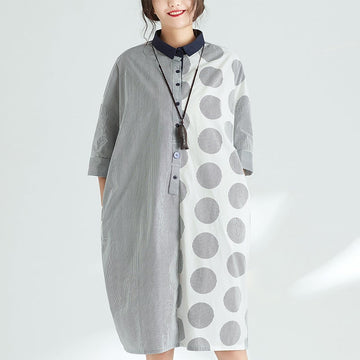 Summer Dot Print Plus Sizes Short Dresses-Dresses-The same as picture-One Size-Free Shipping at meselling99