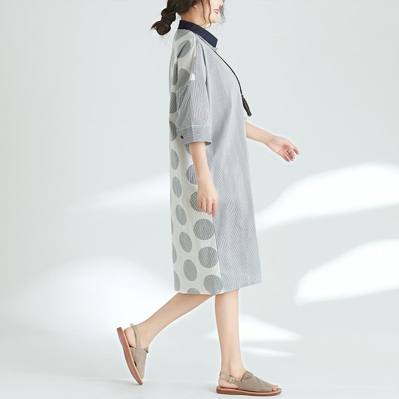 Summer Dot Print Plus Sizes Short Dresses-Dresses-The same as picture-One Size-Free Shipping at meselling99