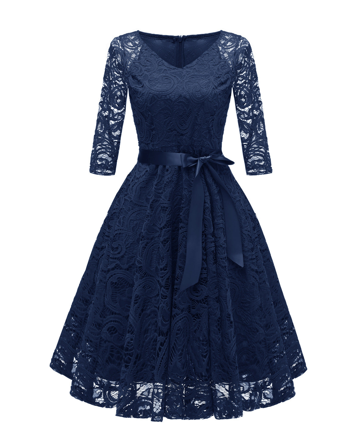 Elegant Long Sleeves Lace Dresses-Dresses-Free Shipping at meselling99