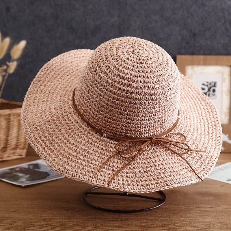 Stylish Wide Brim Sun Hat With Braided Straw Design