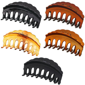 Frosted Large Solid Hair Claw Clip