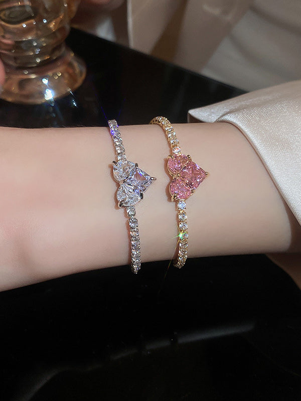 Adjustable Geometric Rhine Stones Shiny Bracelet Accessories