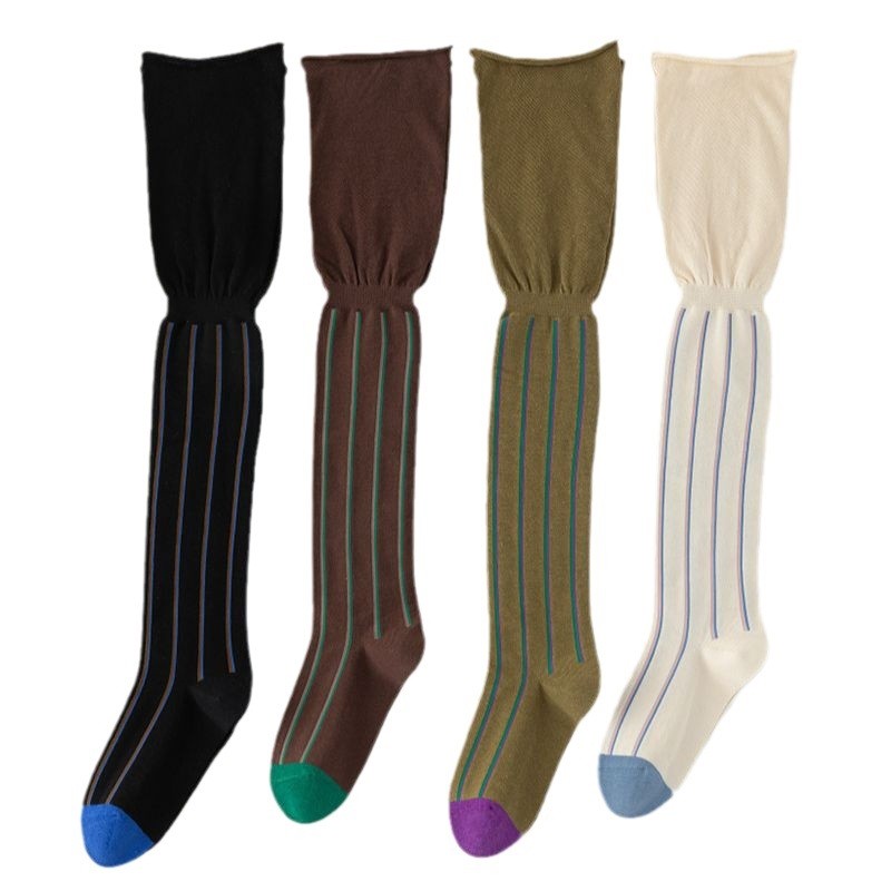 Colorful Striped Over-The-Knee Socks