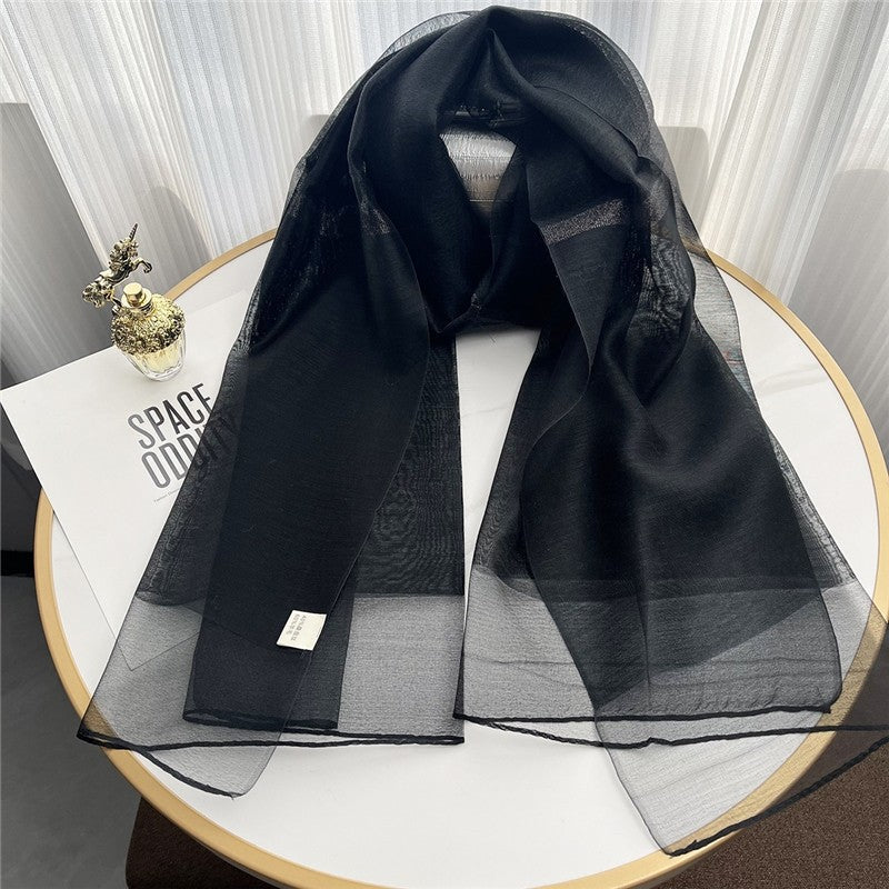 Fashion Plaid Scarf With Gold Trim