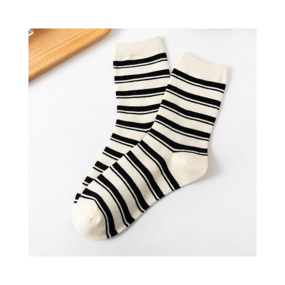 Cute Cartoon Smile Face  Medium Tube Cotton Socks