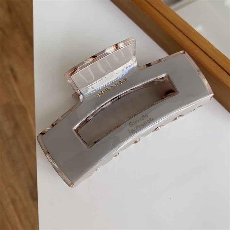 Vintage Rhinestone Rectangular Hair Claw Clip