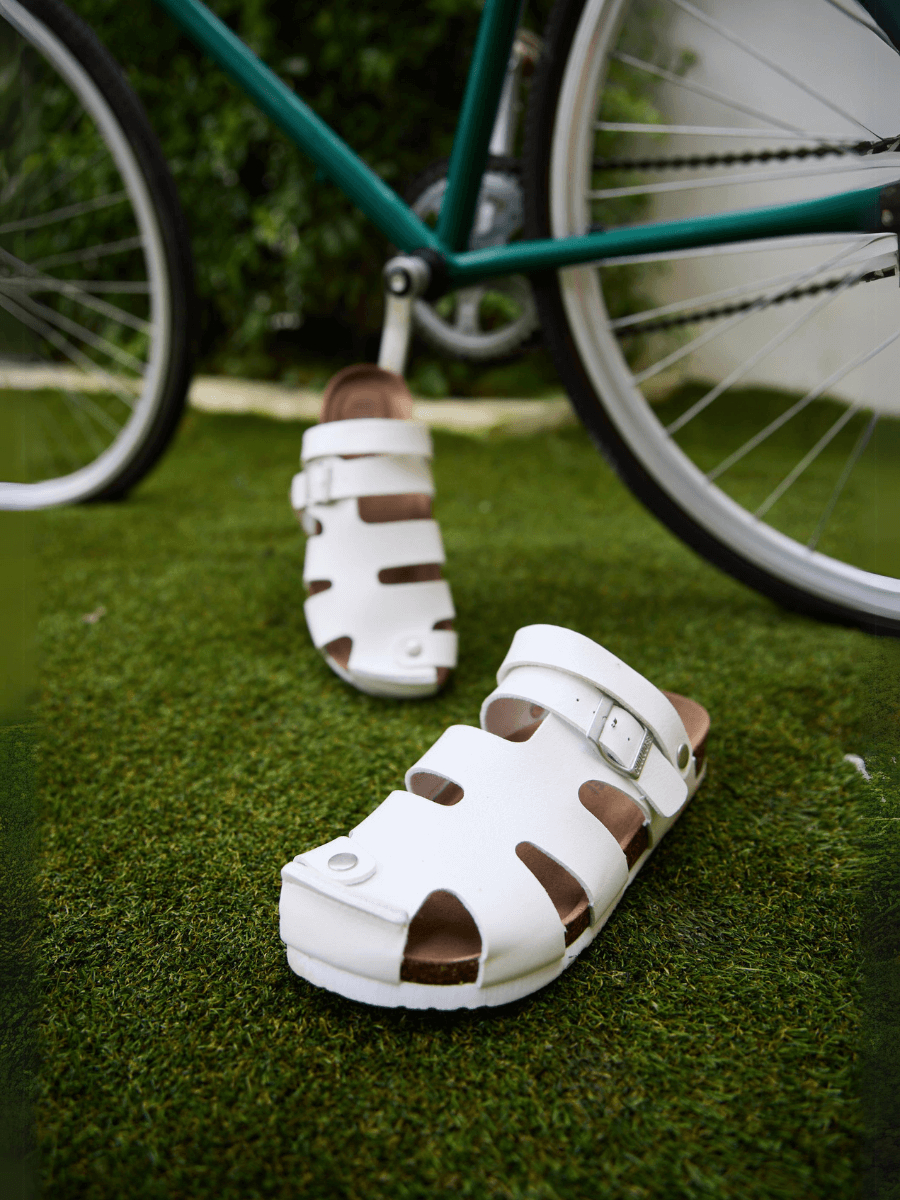 Bernadette Cut-Out Slingback Clog - White