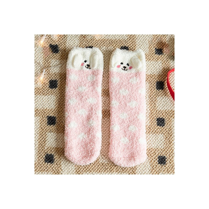 Christmas Lovely Coral Fleece Socks