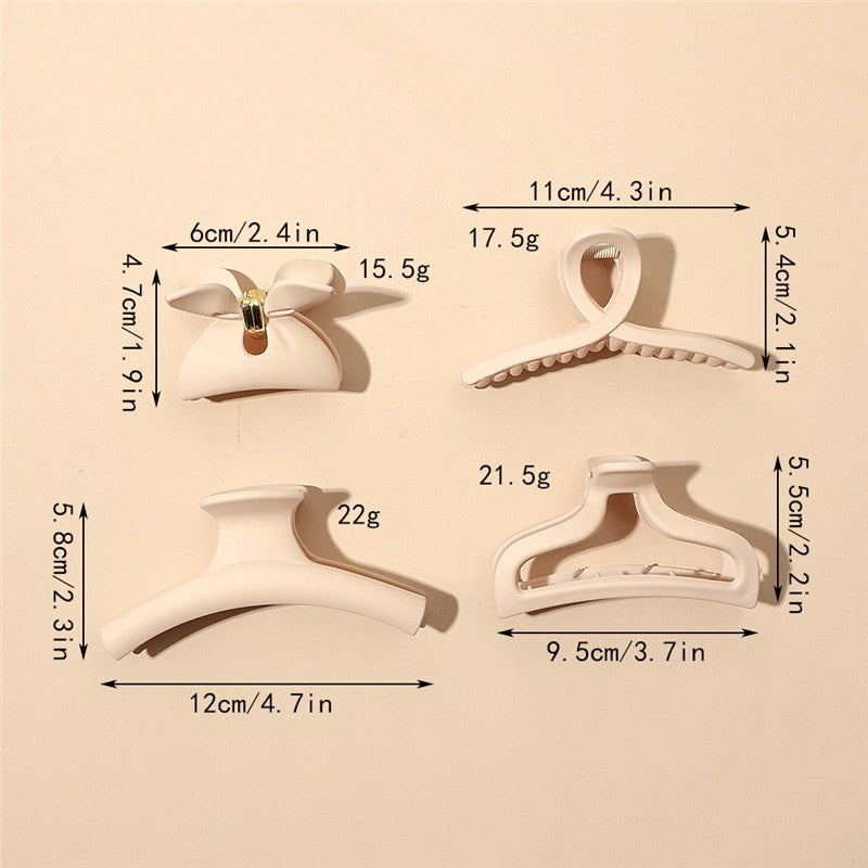 Fashion Solid Matte Hair Claw Clip