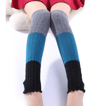 Knitted Over-The-Knee Leg Warmers In Three Colors