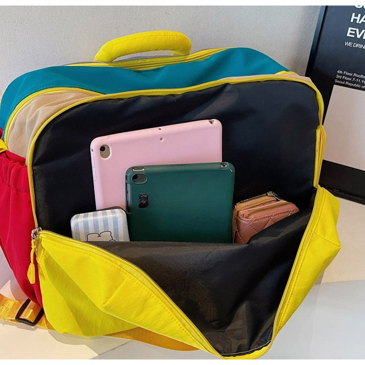 Oxford Color-Block Travel Tote