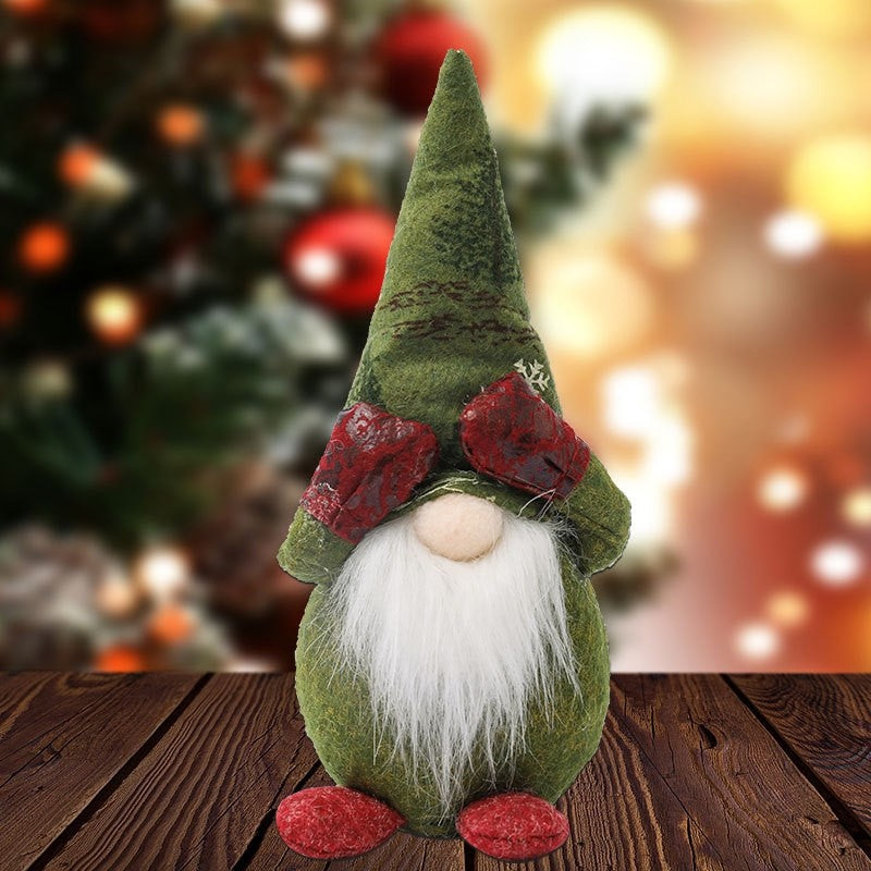 Little Plush Doll, Snowflake Hat And Christmas Decoration