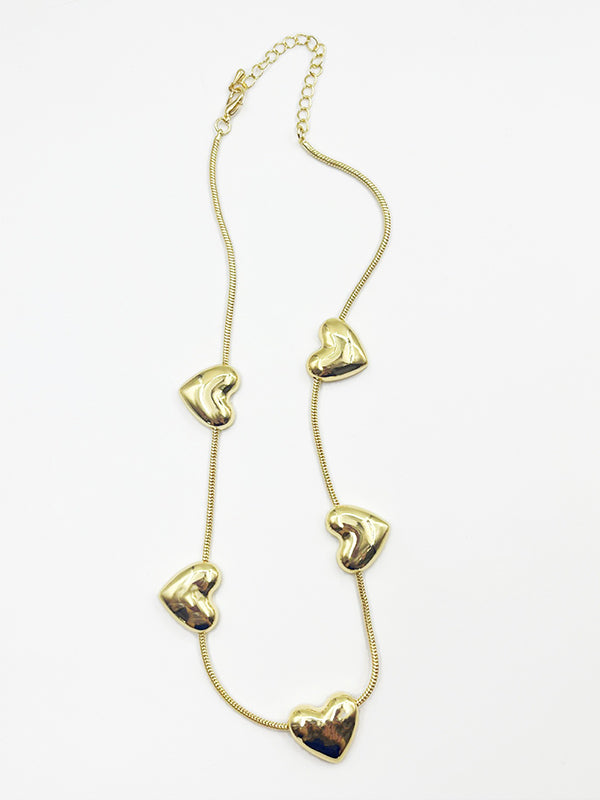 Heart Shape Snake Chain Necklaces Accessories