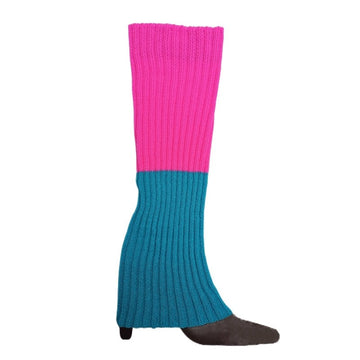 Color Blocking Splicing Versatile Knitted Calf Foot Cover