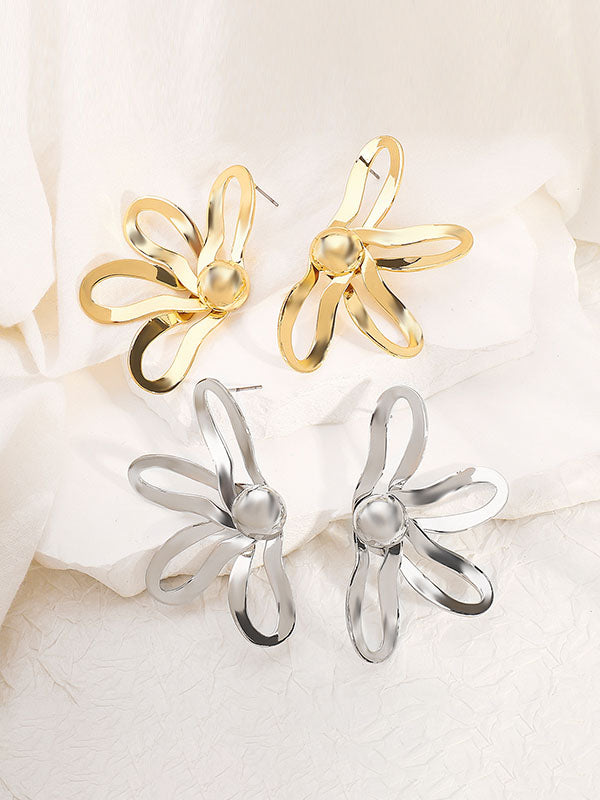Flower Shape Drop Earrings