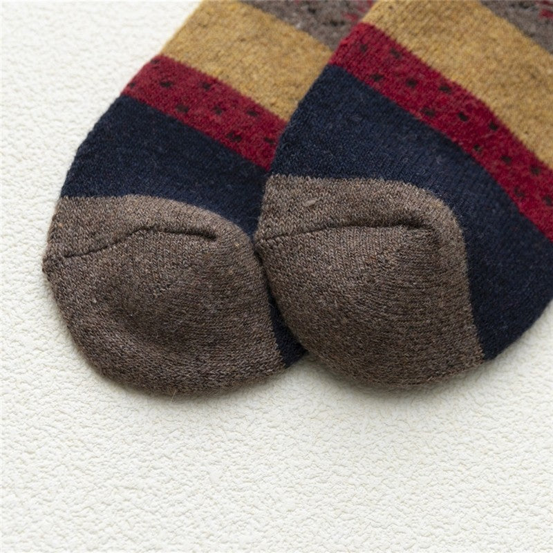 Thick Breathable Print Absorb Sweat Sock(A Set Of Five Pairs)