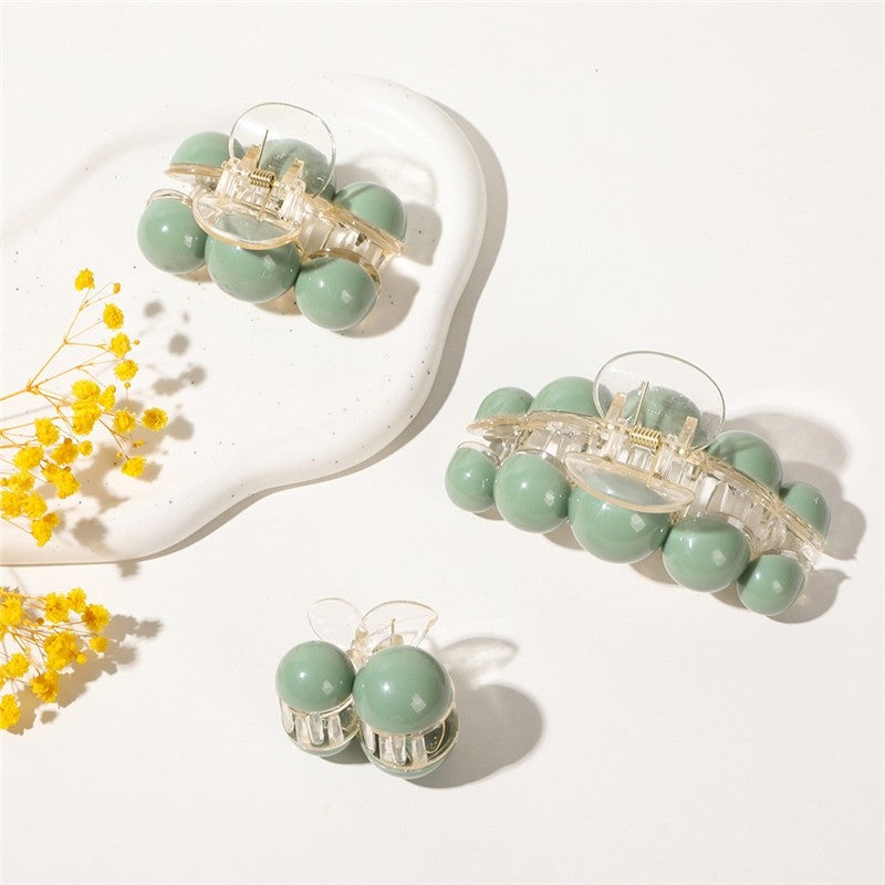 Minimalist Green Pearl Shark Claw Clip