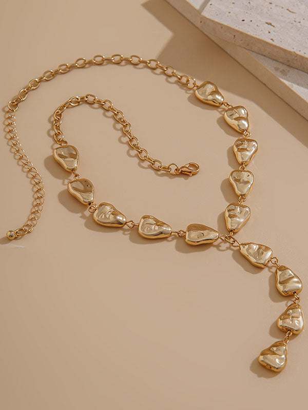 Chains Geometric Split-Joint Dainty Necklace Necklaces Accessories
