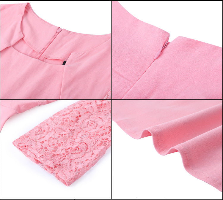 Elegant Vintage Square Neck Lace Short Dresses--Free Shipping at meselling99