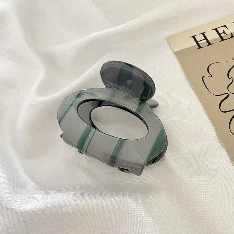 Hollowed-Out Oval Hair Claw Clip