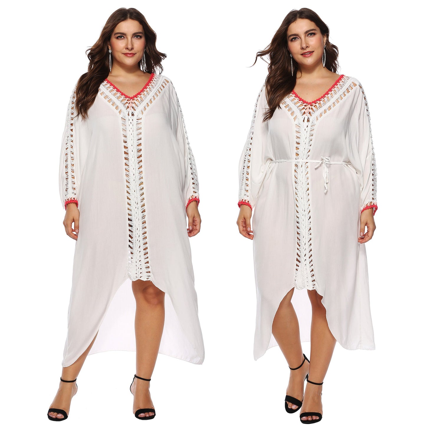 Women Irregular Plus Sizes Bikini Summer Beach Cover Ups Dresses